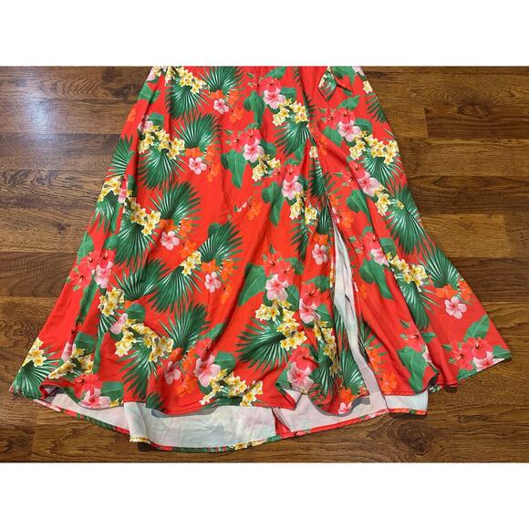 Viva Aviva Ixora Hawaiian Maxi Slip Dress Women’s Size 2 – Tropical Vacay Style - Picture 6 of 10